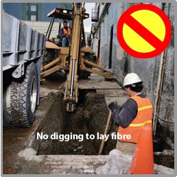 No digging to lay fibre